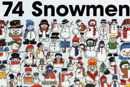 Vintage Cross Stitch Patterns Mini Snowmen Motifs PDF Instant Digital Download Embroidery 70 Winter Snowpeople Designs A1