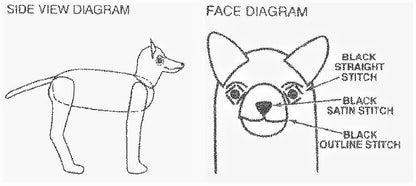 Vintage Crochet Pattern Rough Collie Dog PDF Instant Digital Download Purebred Puppy Amigurumi Plush Stuffed Soft Toy 16" 10 Ply