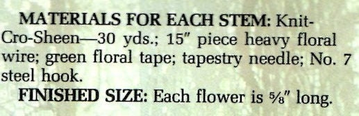 Vintage Crochet Pattern Pussy Willows PDF Instant Digital Download Retro 1980s Crocheted Artificial Floral Wild Flower Arrangement Bouquet