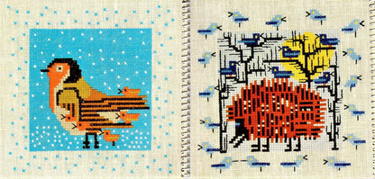Vintage Cross Stitch Pattern Retro Whimsical Psychedelic Mod Quirky Animals PDF Instant Digital Download 1970s Embroidery 12 Designs