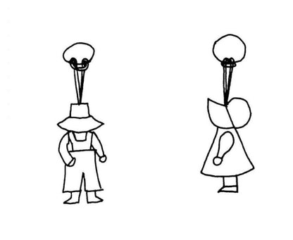 Vintage Crochet Pattern Sunbonnet Sue and Overall Sam Pot Holders and Key Chains PDF Instant Digital Download Potholders Keychains 4 Ply