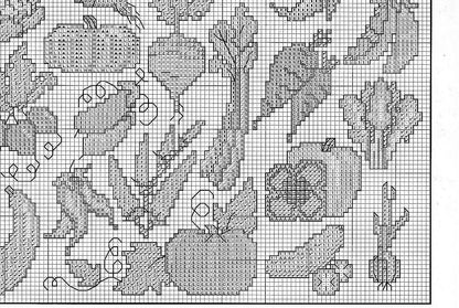 Vintage Cross Stitch Patterns Mini Vegetable Veggie Motifs PDF Instant Digital Download Embroidery Healthy Garden Food Designs A1