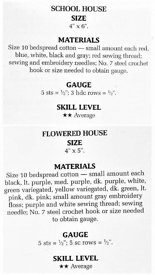 Vintage Crochet Pattern Pretty Birdhouse Potholders PDF Instant Digital Download Cute Bird House Pot Holders Cotton Thread 3 Designs