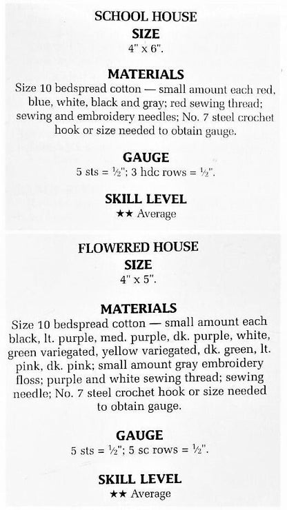 Vintage Crochet Pattern Pretty Birdhouse Potholders PDF Instant Digital Download Cute Bird House Pot Holders Cotton Thread 3 Designs