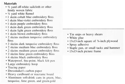 Vintage Embroidery Pattern 9" Beautiful Boho Butterfly Metal Inlay Wings PDF Instant Digital Download Retro Mod Bohemian Wall Hanging