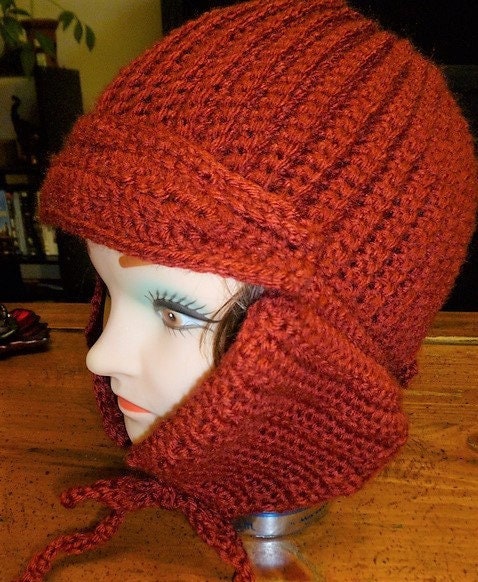 Vintage Crochet Pattern Deer Stalker Sherlock Holmes Hat Hunter Cap with Earflaps Instant Digital Download Deerstalker Hat 10 Ply