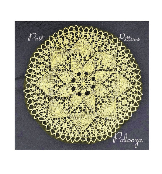 Vintage Knitting Pattern 8.5" Heirloom Sunflower Lace Doily PDF Instant Digital Download Dresser Table Decor Cotton Thread no. 10