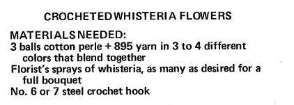 Vintage Crochet Pattern Wisteria Flowers PDF Instant Digital Download Artificial Floral Arrangement Bouquet