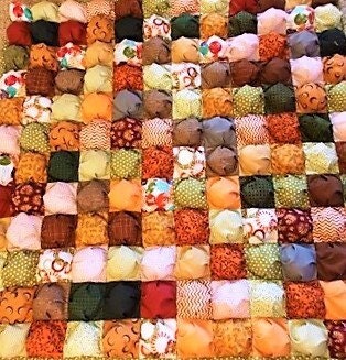 Vintage Sewing Pattern Antique Silk Puff Biscuit Patchwork Quilt PDF Instant Digital Download Puffed Scrappy Fabric Blanket