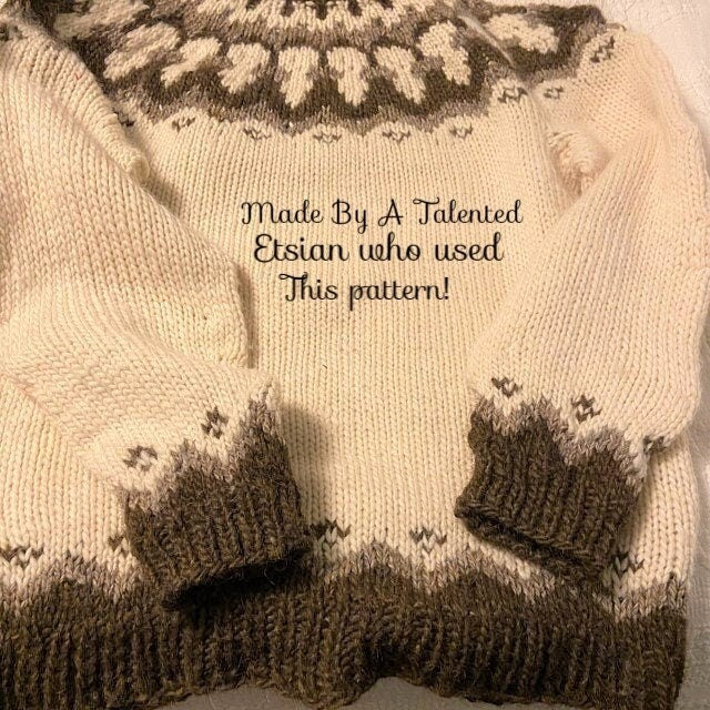 Vintage Knitting Pattern Nordic Lopi Icelandic Wool Pullover Knit Sweaters Hat & Legwarmers Set PDF Instant Digital Download Womens Mens