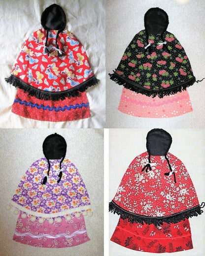 Vintage Sewing Pattern Native American Little Indian Girls Bed Quilt PDF Instant Digital Download Patchwork Applique Block Sunbonnet Variant