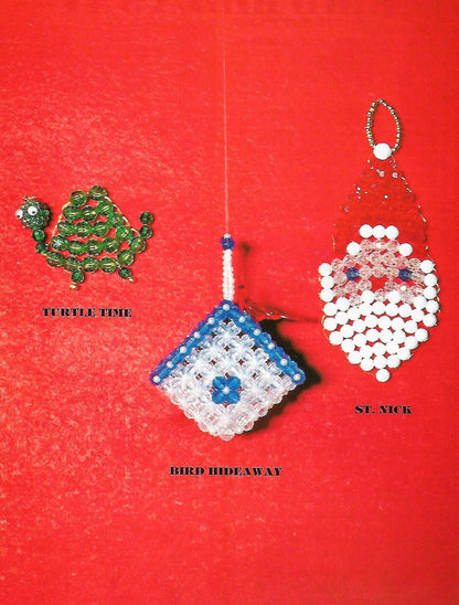 Vintage Beading Patterns Mini Christmas Bead Ornaments 18 Bead-O-Rama Designs PDF Instant Digital Download Mini Small Holiday Tree Trim