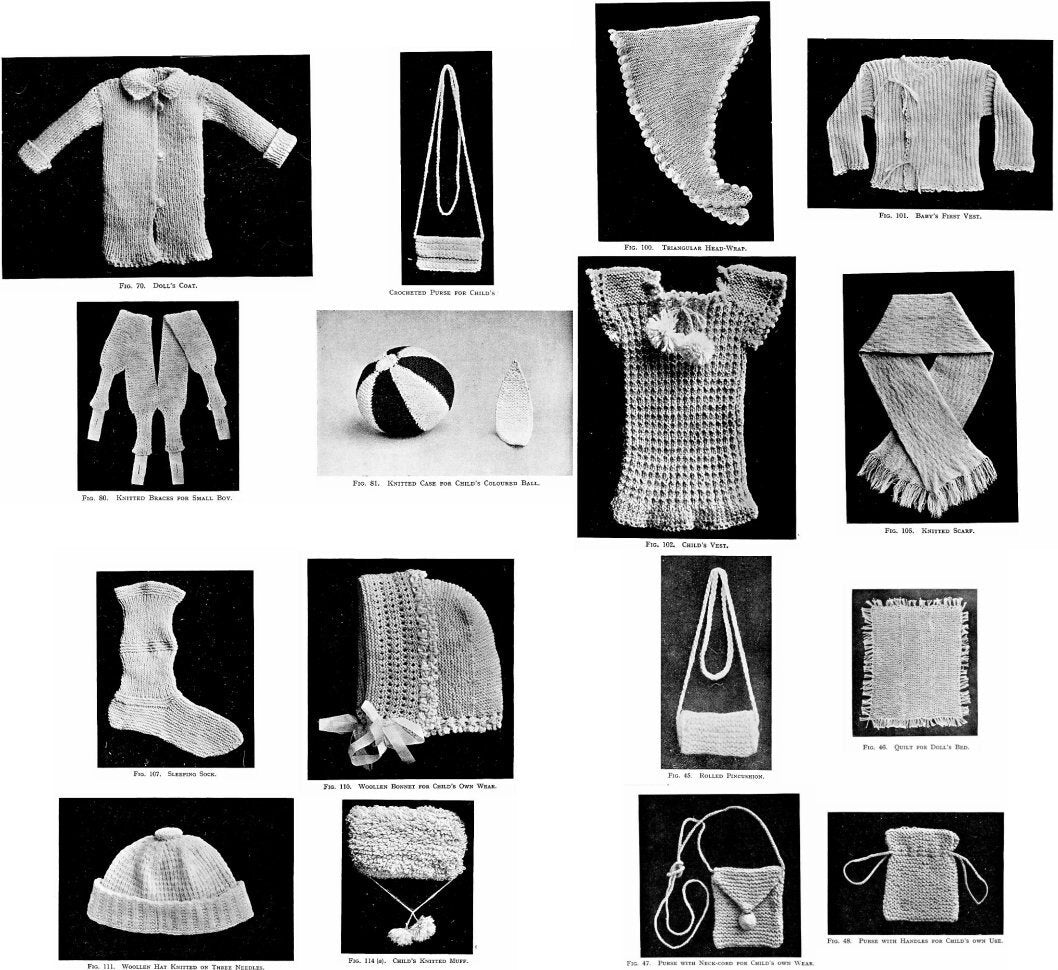Vintage Knitting Crochet Patterns 1915 Knitting Without Specimens PDF Instant Digital Download Antique Book Ellen P Claydon Teaching Manual