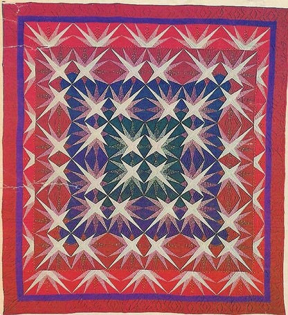 Vintage Sewing Pattern Starry Night Bed Quilt PDF Instant Digital Download Patchwork Applique Star Block Quilting Northern Lights 92x100