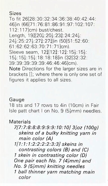 Vintage Knitting Pattern Classic Family Fair Isle Sweaters Traditional Chunky Knit PDF Instant Digital Download Pullover Jumpers 12 Ply