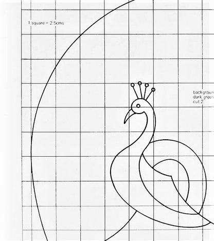 Vintage Sewing Pattern Peacock Tea Cosy Felt Applique Tea Pot Cover Cozy PDF Instant Digital Download Exotic Bird Embroidery