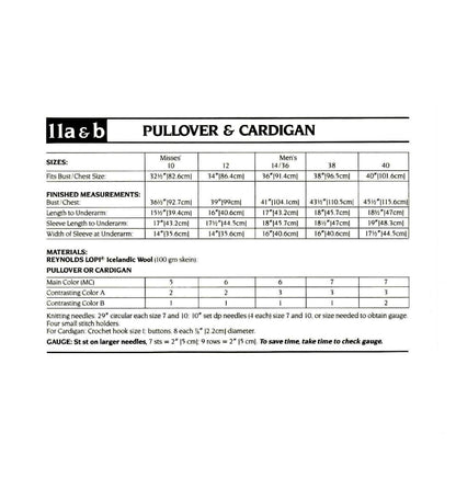 Vintage Knitting Pattern Nordic Icelandic Knit Wool Sweaters Pullover & Cardigan PDF Instant Digital Download Unisex Fair Isle 12 Ply