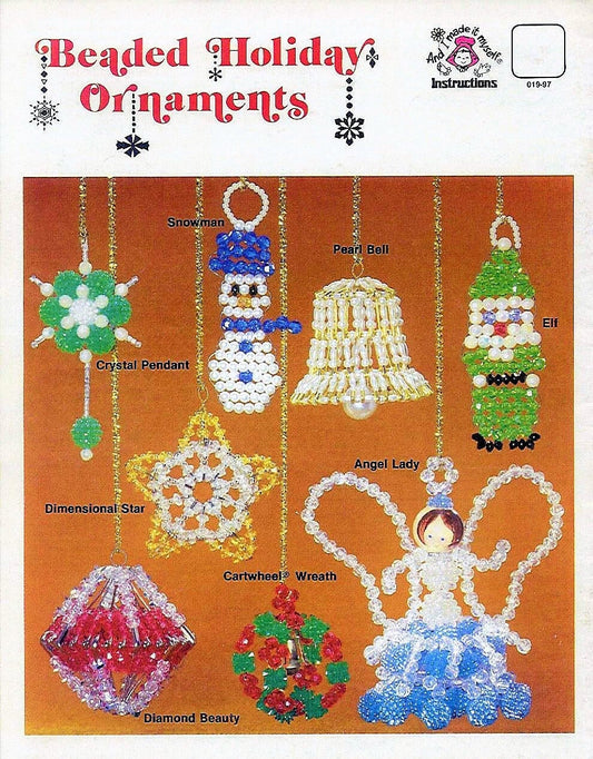 Vintage Christmas Beading Patterns Hanging Bead Ornaments Characters Tree Topper PDF Instant Digital Download 34 Holiday Designs