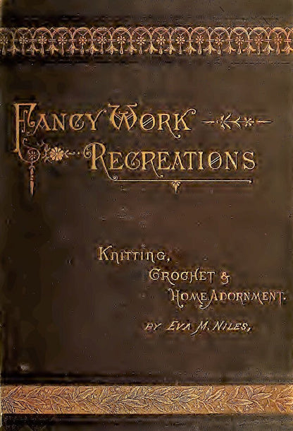 Antique 1885 Fancy Work Recreations Complete Guide To Knitting Crochet and Home Adornment Eva Niles PDF Instant Digital Download Book eBook