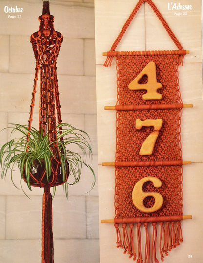 Vintage Macrame Elegance III Patterns Book PDF Instant Digital Download 25 Projects 1970s Wall Art Pot Hangers Curtains Nursery Knotwork