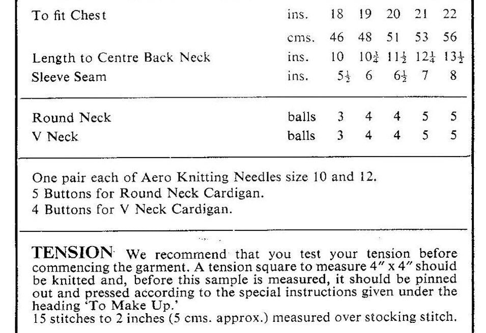 Vintage Knitting Pattern Classic Baby Easy Knit Cardigan Sweaters V Neck Round Neck PDF Instant Digital Download 6m - 2 yrs 4 Ply