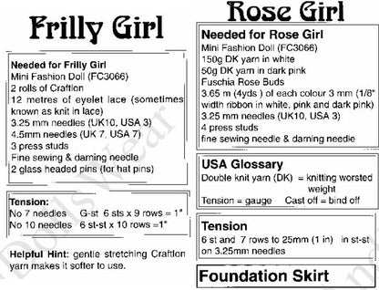 Vintage Knitting Pattern Knit Fashion Doll Toilet Roll Covers 11.5 Inch Dolls PDF Instant Digital Download Pretty Bathroom Tissue Holders