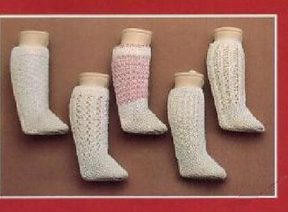 Vintage Knitting Pattern Collection Knit Doll Socks PDF Instant Digital Download Cotton Stockings Wide Variety and Size Ranges