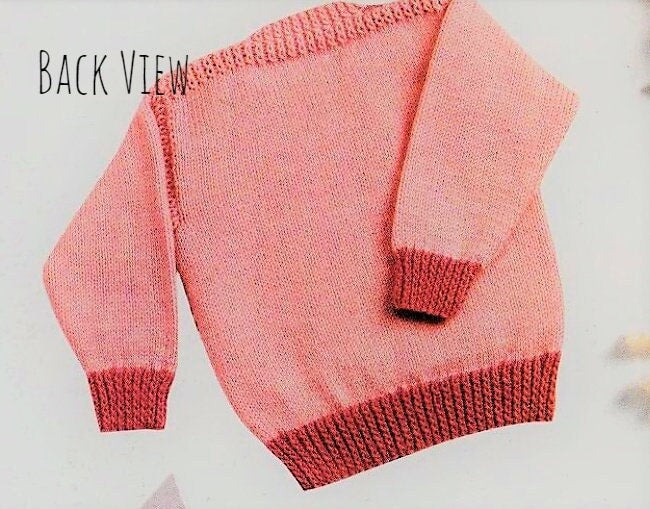 Vintage Knitting Pattern Childs Girls Princess Sweater PDF Instant Digital Download Pullover Jumpers 4-9 yrs DK 8 Ply