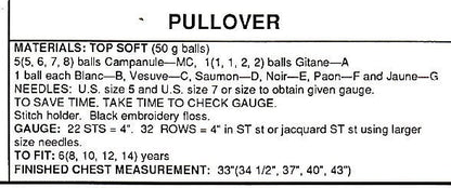 Vintage Knitting Pattern Childs Kids Popeye the Sailor Man Sweater PDF Instant Digital Download Pullover Jumper Boys Teens 6-14 Yrs 10 Ply