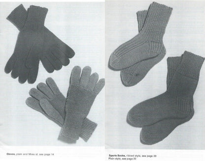 Vintage Knitting Patterns Boys Girls Childrens Socks Mittens Gloves Lot PDF Instant Digital Download Kids Quick Easy Simple Socks 2-12 Years