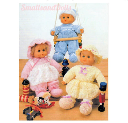 Vintage Knitting Pattern 16" Doll Clothes Outfits 10 Pieces PDF Instant Digital Download Cute Dolly Play Clothing DK