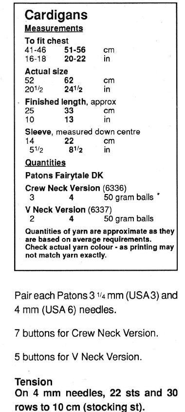 Vintage Knitting Pattern Baby to Toddler Classic Cardigan Sweaters Jumpers PDF Instant Digital Download 0 - 2 yrs DK 8 Ply