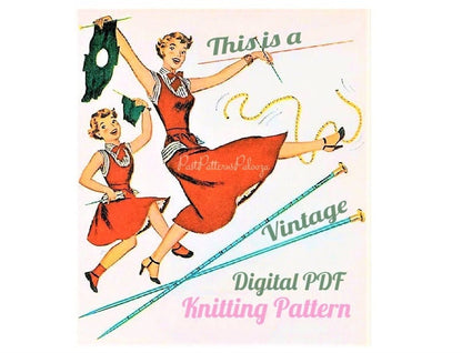 Vintage Knitting Pattern Doll Clothes Coat Hat Pants Boots Set for 12-14 15-18 19-22 Inch Dolls PDF Instant Digital Download DK