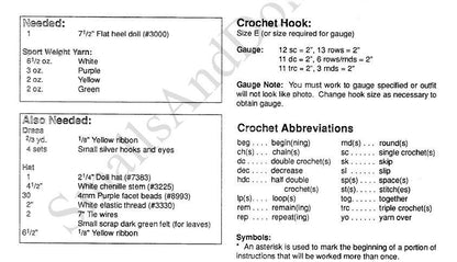 Vintage Crochet Pattern Pretty Doll Toilet Tissue Roll Cover Grape Cluster Dress 7.5 Inch Doll PDF Instant Digital Download Bathroom Holder