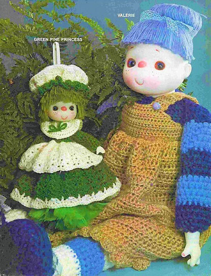 Vintage Crochet Sweeties Yarn Head Doll Patterns 12 to 31 Inch Dolls and Clothes 10 Designs PDF Instant Digital Download Retro 1980s 4 Ply