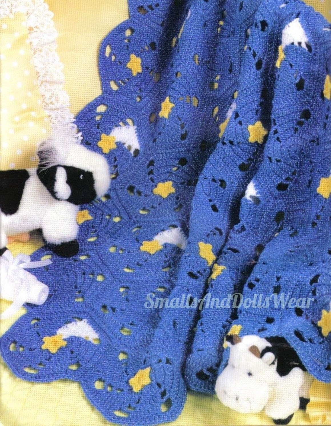 Vintage Crochet Pattern Shooting Stars Baby Afghan Granny Square Hexagons Motif Blanket PDF Instant Digital Download 5 Ply