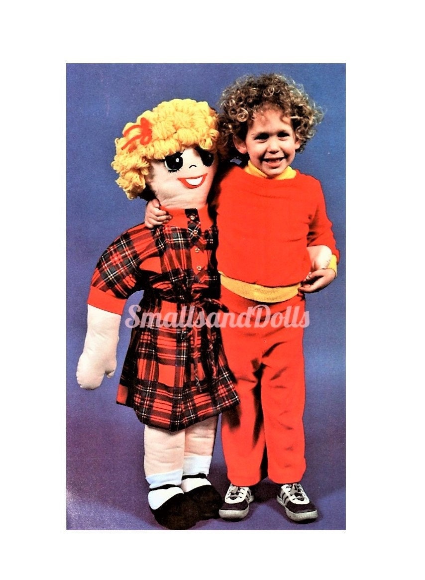 Vintage Sewing Pattern Hazel A Life Size Doll Soft Sculpture Toy Three Sizes PDF Instant Digital Download Large Dolly Cotton Fabrics