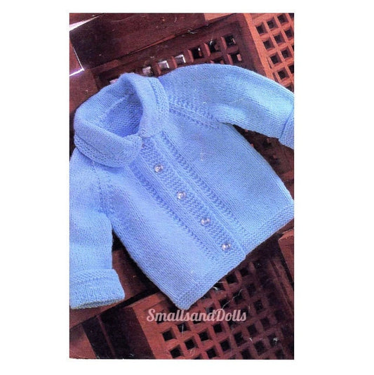 Vintage Knitting Pattern Baby Boy Royal Prince Jacket Cardigan Sweater Coat PDF Instant Digital Download 0 - 2 yrs 3-Ply 4-Ply DK 8-Ply