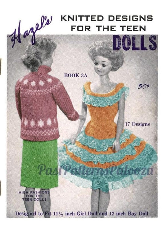 Vintage Knitting Pattern 1963 Fashion Doll Clothes 17 Knitted Dressy Party Designs For 11" Teen Dolls PDF Instant Digtial Download Book 2