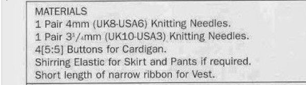 Vintage Knitting Pattern Doll Clothes Cardigan Skirt Beret 7 Piece Outfit 12-14 15-18 19-22 Inch Dolls PDF Instant Digital Download 8 Ply