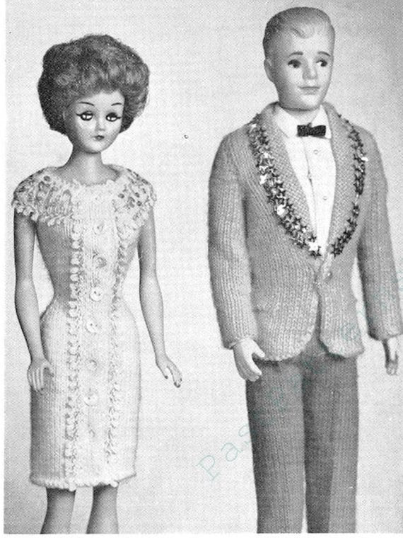 Vintage Knitting Pattern 1963 Fashion Doll Clothes 17 Knitted Dressy Party Designs For 11" Teen Dolls PDF Instant Digtial Download Book 2