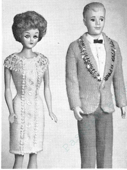 Vintage Knitting Pattern 1963 Fashion Doll Clothes 17 Knitted Dressy Party Designs For 11" Teen Dolls PDF Instant Digtial Download Book 2