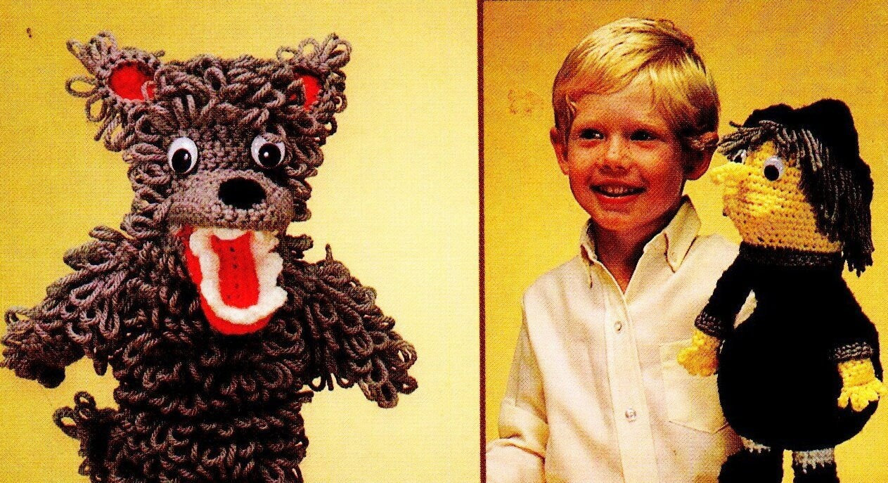 Vintage Crochet Patterns Classic Storybook Fairytale Hand Puppets PDF Instant Digital Download Full Body Puppets or Amigurumi Soft Toys