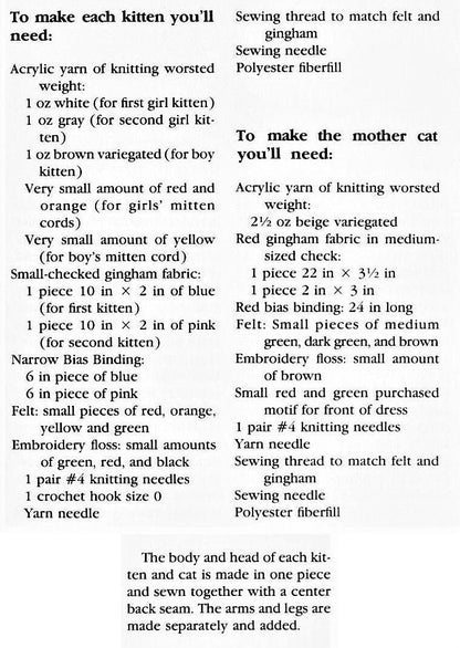 Vintage Knitting Pattern Cute Puppy Dog Kitty Cat Kittens Families Amigurumi Soft Toy Dolls PDF Instant Digital Download Kitsch Kawaii Pets