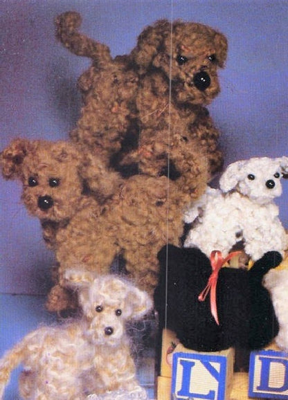 Vintage Crochet Pattern Mini Scottie Dog Puppies Amigurumi in 5 Sizes PDF Instant Digital Download Miniature Soft Toy Dolls