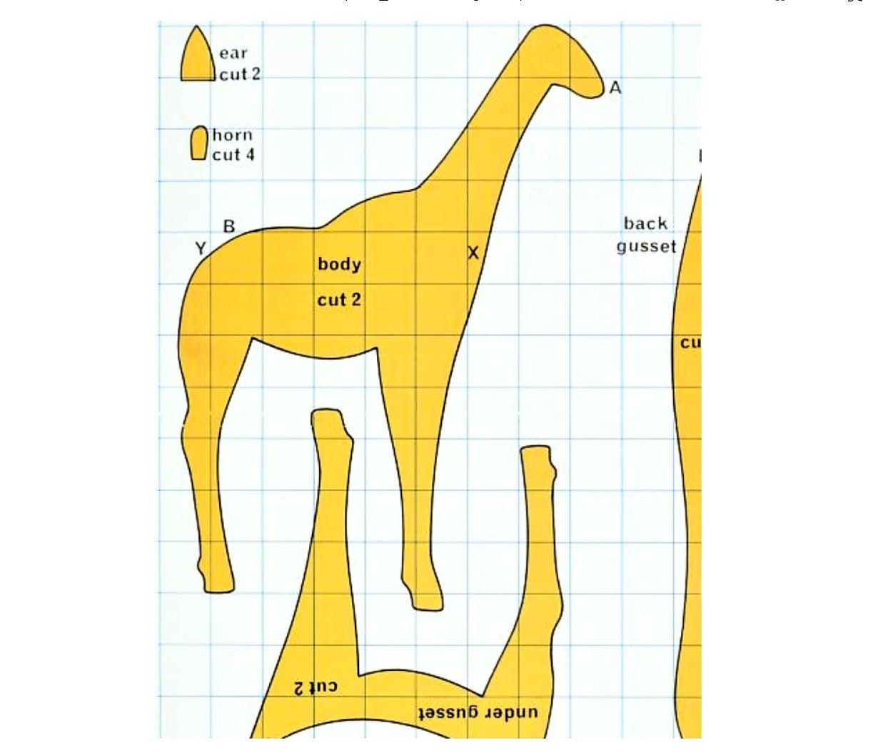Vintage Sewing Pattern 12" Giraffe & 7" Tiger Felt Fabric Soft Sculpture Plush Animal Dolls PDF Instant Digital Download Retro Zoo Toys