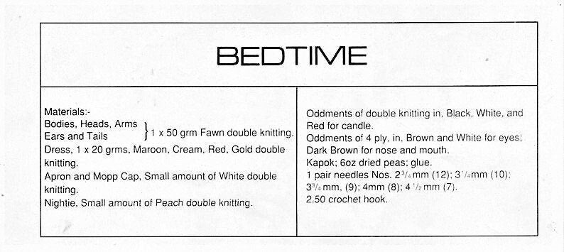 Vintage Knitting Pattern Cute Bedtime Mice Soft Toy Amigurumi Dolls PDF Instant Digital Download Knitted Mother & Daughter Mouse DK