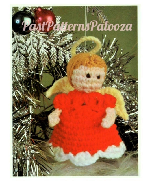 Vintage Crochet Pattern 5" Little Christmas Angel Doll Ornament PDF Instant Digital Download Angel Tree Trim 10 Ply