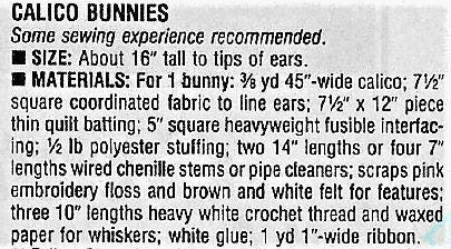 Vintage Sewing Patterns Easter Toys 34" Pinafore Bunny Doll 16" Calico Fabric Bunnies 9" Bonnet Duck 3" Ducklings PDF Instant Download