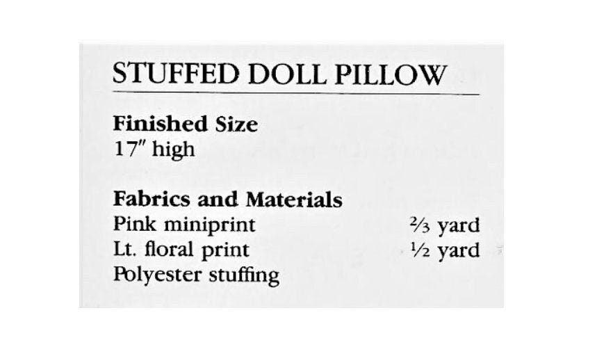 Vintage Sewing Pattern 17" Gingham Sunbonnet Sue Doll Pillow PDF Instant Digital Download Cute Prairie Girl Stuffed Fabric Bed Pillow
